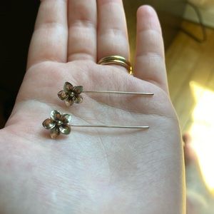 Sterling silver flower earrings
